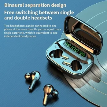Bluetooth 5.0 Fone de ouvido Estéreo sem Fio Verdadeiro Fones de ouvido 180 H tempo de reprodução de Resistência à Água do Controle do Toque Pode carregar telefones móveis